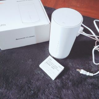 エーユー(au)のspeed WiFi HOME꙳★*ﾟお値下げ！(PC周辺機器)