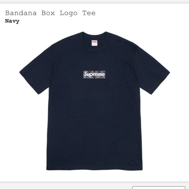 Supreme Bandana Box Logo Tee NAVY XLメンズ