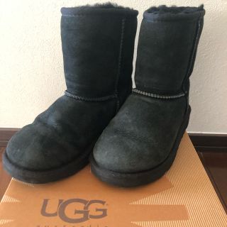 アグ(UGG)のUGGアグーブーツ　20センチ　ブラック(ブーツ)