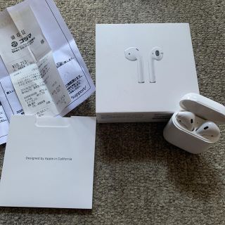 アップル(Apple)のAirPods 第二世代　中古美品(ヘッドフォン/イヤフォン)