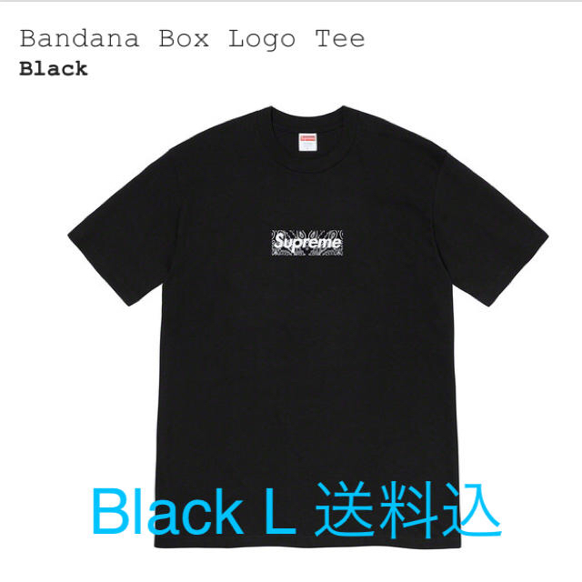 Supreme Bandana Box Logo Tee Black L 送料込トップス