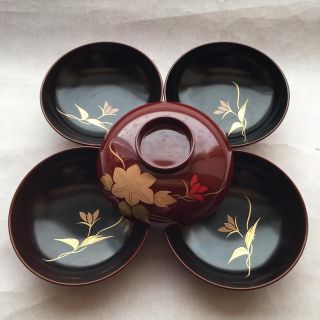 漆塗り  和小皿  ５枚セット(漆芸)