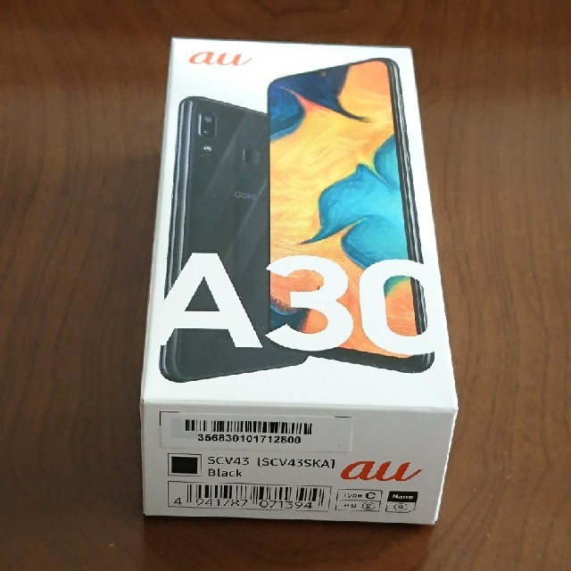 【SIMロック解除済 新品未使用】Galaxy A30 黒 Au SCV43