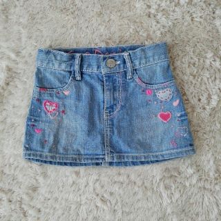 ベビーギャップ(babyGAP)のbabygap　ハート刺繍デニムスカート(スカート)