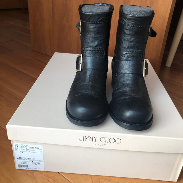 JIMMY CHOO(ジミーチュウ)のJIMMY CHOO バイカーブーツ レディースの靴/シューズ(ブーツ)の商品写真