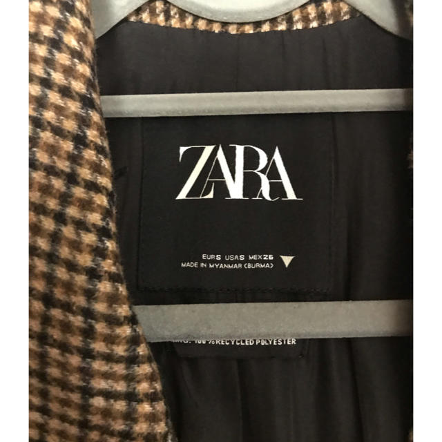 ZARA(ザラ)のayyya様専用☆今期完売☆チェック柄オーバーサイズコート レディースのジャケット/アウター(ロングコート)の商品写真