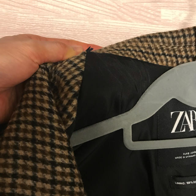 ZARA(ザラ)のayyya様専用☆今期完売☆チェック柄オーバーサイズコート レディースのジャケット/アウター(ロングコート)の商品写真