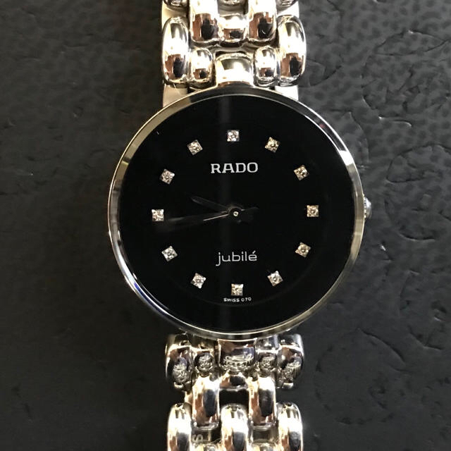 RADO(ラドー)の【SAPPHIRECREYSSTAL】RADO ラドー✴︎Jubile黒文字盤  レディースのファッション小物(腕時計)の商品写真