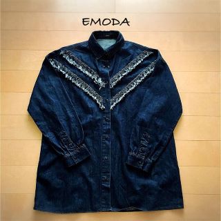 エモダ(EMODA)のエモダ フリンジ デニムシャツ(シャツ/ブラウス(長袖/七分))