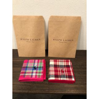 ラルフローレン(Ralph Lauren)のラルフローレン ガーゼタオルハンカチ 2枚セット(ハンカチ)