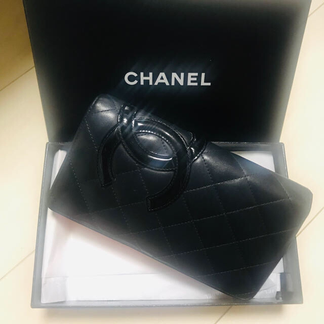 CHANEL - CHANEL シャネル 財布 長財布 2つ折り 人気 カンボンライン ピンク 黒の通販 by Jまま's shop