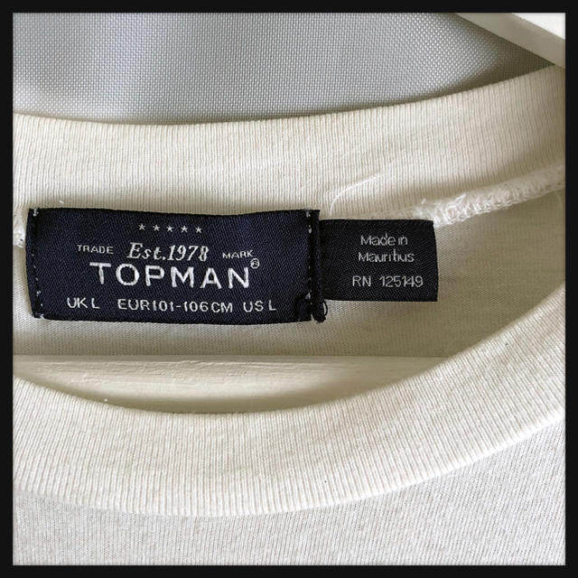 TOPMAN(トップマン)の《美品》TOPMAN "USA"Tシャツ　Lサイズ　メンズ メンズのトップス(Tシャツ/カットソー(半袖/袖なし))の商品写真