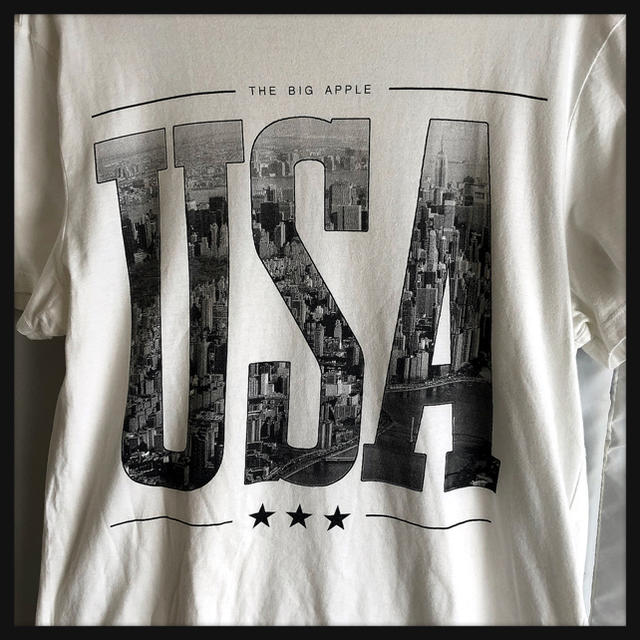 TOPMAN(トップマン)の《美品》TOPMAN "USA"Tシャツ　Lサイズ　メンズ メンズのトップス(Tシャツ/カットソー(半袖/袖なし))の商品写真