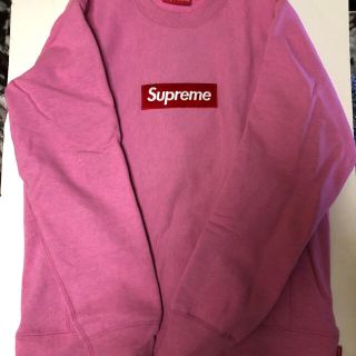 シュプリーム(Supreme)の Supreme 15aw box crew neck pink Mサイズ(スウェット)