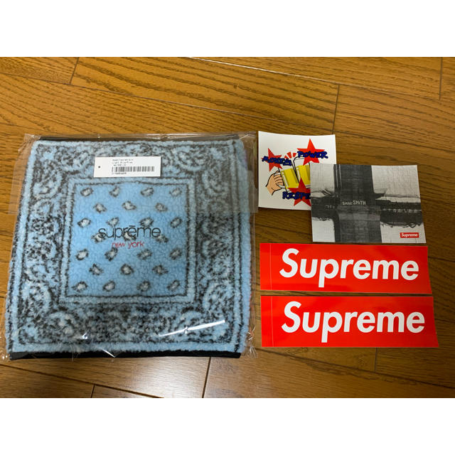 Supreme(シュプリーム)のBandana Fleece Neck Gaiter light blue メンズのファッション小物(ネックウォーマー)の商品写真