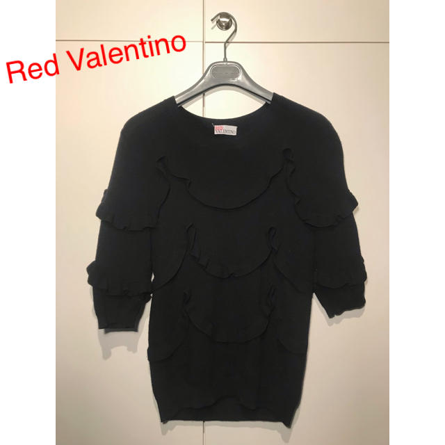 RED VALENTINO(レッドヴァレンティノ)のレッド ヴァレンティノ Red Valentino フリル ニット セーター レディースのトップス(ニット/セーター)の商品写真