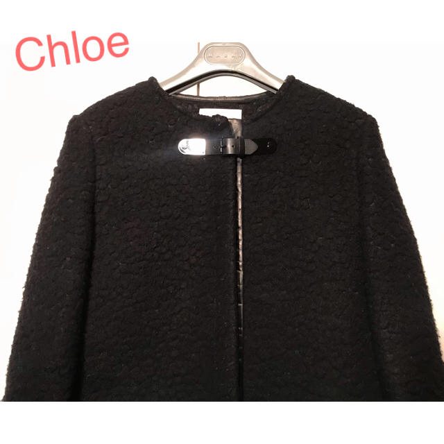 Chloe(クロエ)のクロエ Chloe ウール ブラック コート ジャケット ポンチョ  レディースのジャケット/アウター(その他)の商品写真