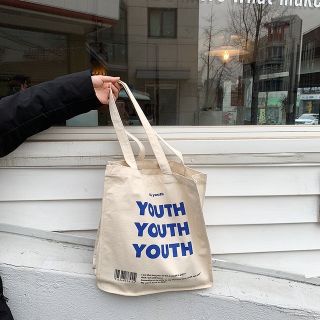 YOUTH トートバッグ キャンバス ショルダー  韓国(トートバッグ)