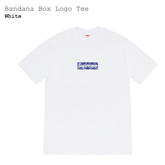 【S】Bandana Box Logo Tee 白　バンダナボックスロゴTシャツ/カットソー(半袖/袖なし)