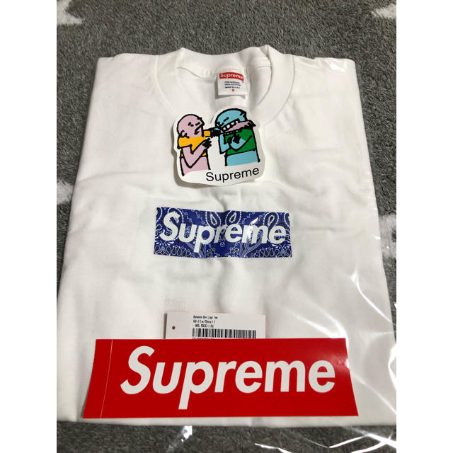 Bandana Box Logo Tee 白 バンダナ ボックスロゴ SサイズTシャツ/カットソー(半袖/袖なし)