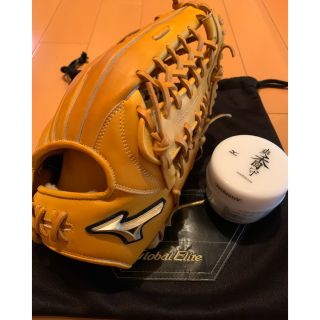 ミズノ(MIZUNO)のミズノオイル付き‼️グローバルエリートHselection00軟式外野用グローブ(グローブ)