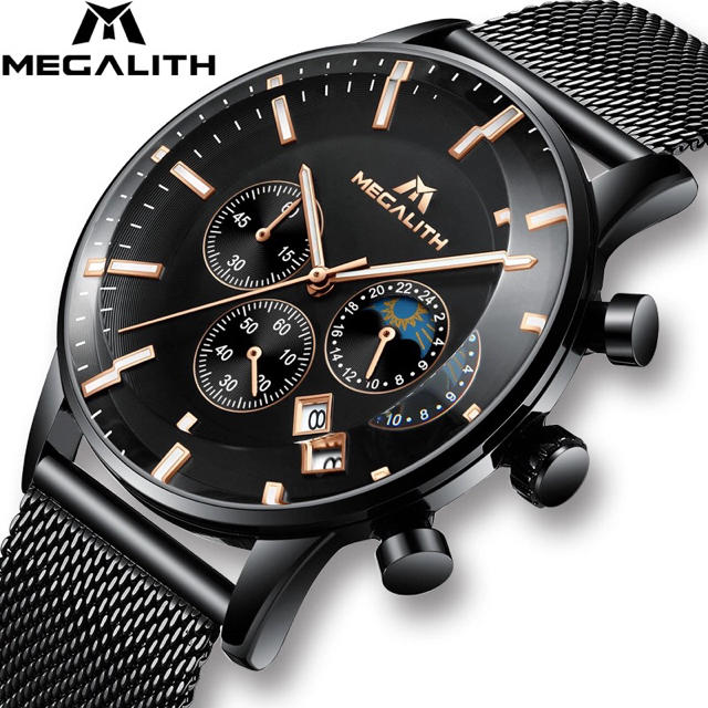 シャネル バッグ 人気 、 海外人気ブランド 腕時計 メンズ MEGALITE クロノグラフの通販 by T's shop