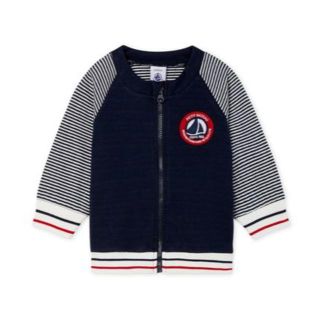 プチバトー(PETIT BATEAU)のパピコ様専用♡36m プチバトー チュビックジップアップカーディガン(ジャケット/上着)