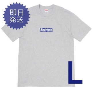 シュプリーム(Supreme)のBandana Box Logo Tee ボックスロゴ グレー grey L(Tシャツ/カットソー(半袖/袖なし))