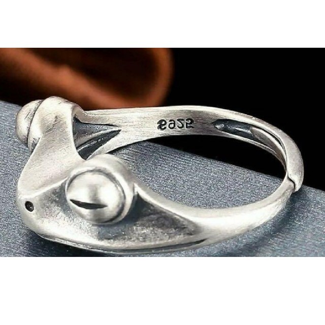 sirver925製 カエル  リング  指輪 フリーサイズ メンズのアクセサリー(リング(指輪))の商品写真