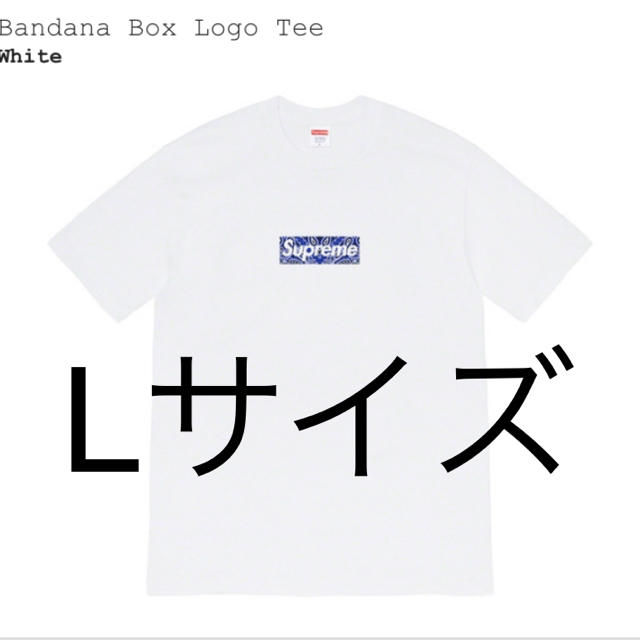 supreme Bandana Box Logo Tee White L Tシャツ/カットソー半袖/袖なし