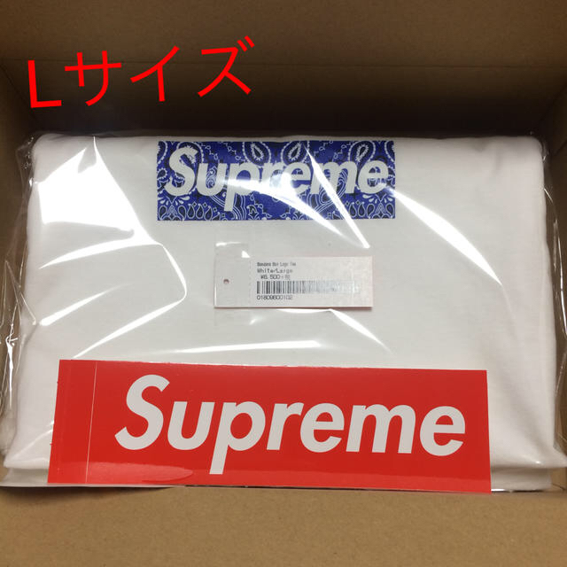 Supreme box logo Tee 白Lメンズ