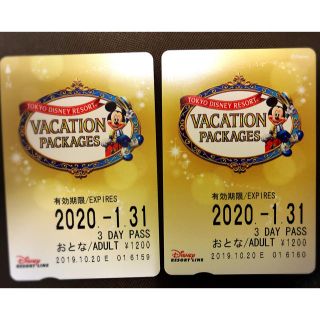 ディズニー(Disney)のディズニーリゾートライン　3day pass(遊園地/テーマパーク)