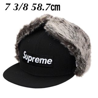 シュプリーム(Supreme)のSupreme Earflap NewEra 7 3/8 58.7㎝ Black(キャップ)