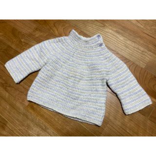 ベビーギャップ(babyGAP)のbaby GAP ハイネック　ボーダーニット　6〜12month 70cm(ニット/セーター)