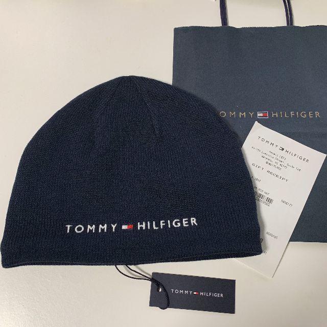 TOMMY HILFIGER(トミーヒルフィガー)の新品 トミーヒルフィガー ニット帽 ネイビー TOMMY HILFIGER レディースの帽子(ニット帽/ビーニー)の商品写真