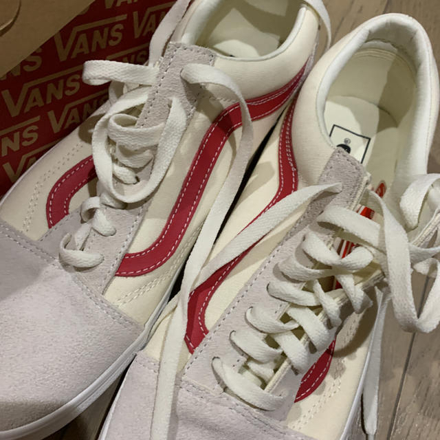 VANS(ヴァンズ)のvans old skool vintage white/rococco red メンズの靴/シューズ(スニーカー)の商品写真