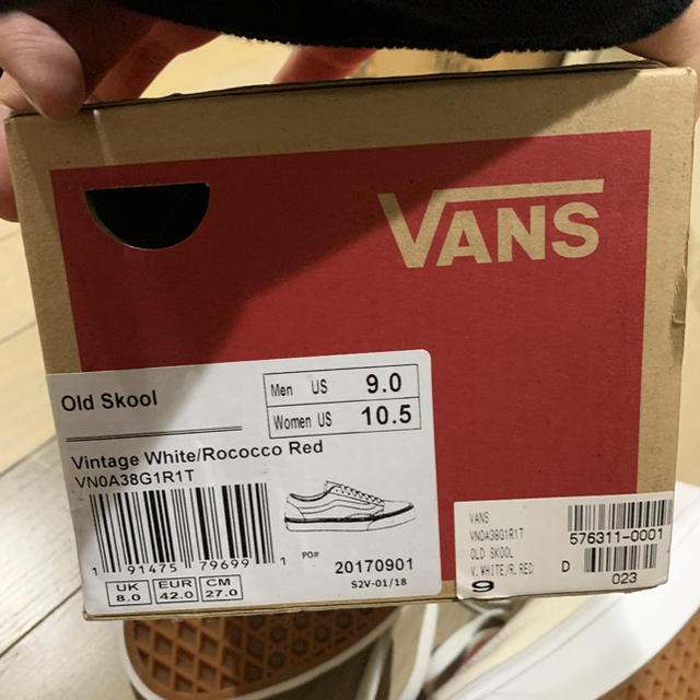 VANS(ヴァンズ)のvans old skool vintage white/rococco red メンズの靴/シューズ(スニーカー)の商品写真