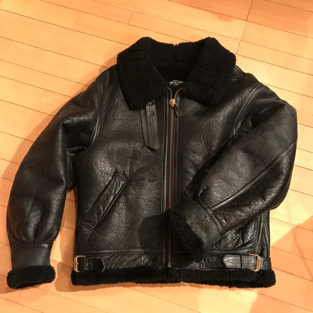 カラーブラック黒TYPE B-3 leather flight jacket black