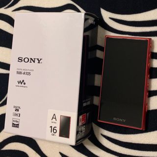 ソニー(SONY)の【3年保証加入】SONY NW-A105 Red <15GB>＋オプション(ポータブルプレーヤー)