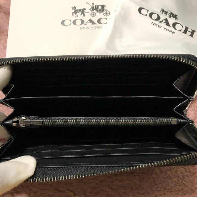 COACH(コーチ)の新品　コーチ　メンズ　長財布　ブルー×ブラック メンズのファッション小物(長財布)の商品写真