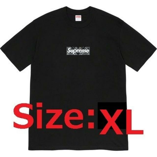 XL Supreme Bandana Box Logo tee バンダナBlack黒サイズ