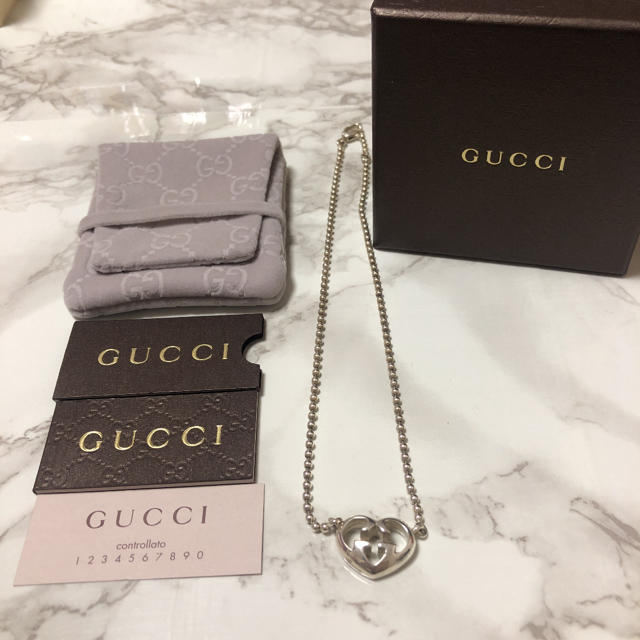 スーパーコピー グッチ キーケースメンズ | Gucci - GUCCI インターロッキングG ネックレス ハートの通販 by phiphi shop