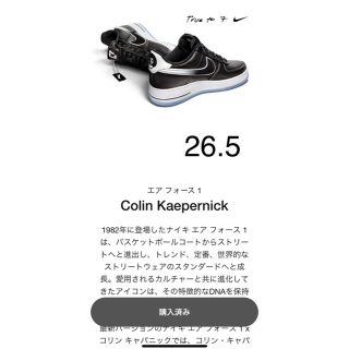 ナイキ(NIKE)のNIKE AIR FORCE 1 COLIN KAEPERNICK 26.5(スニーカー)