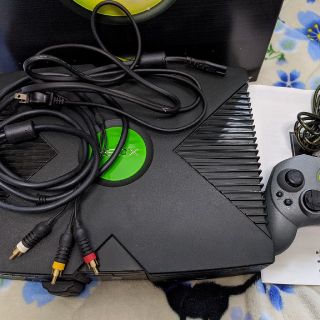 エックスボックス(Xbox)の初代XBOX EVOX改造 エミュ導入 HDD500G換装済(家庭用ゲーム機本体)