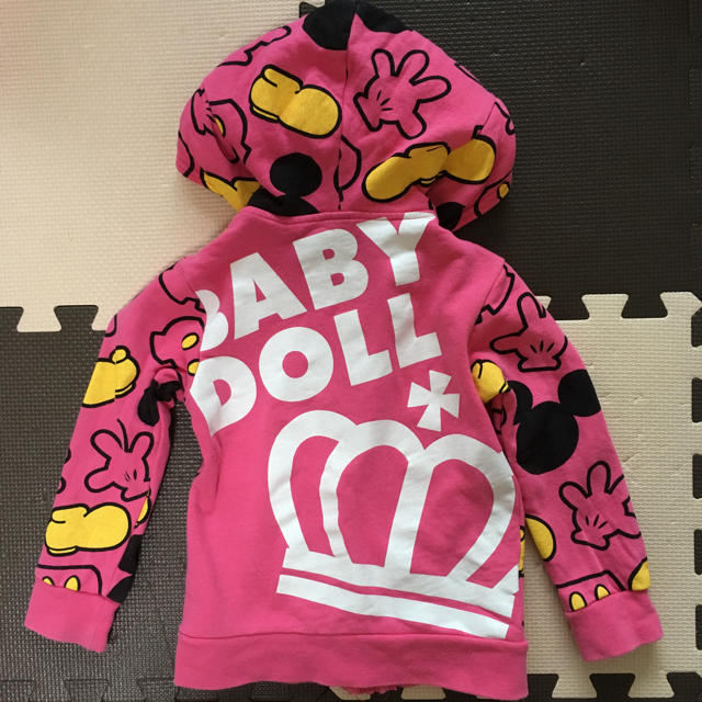 BABYDOLL(ベビードール)のミニーちゃん パーカー キッズ/ベビー/マタニティのキッズ服女の子用(90cm~)(ジャケット/上着)の商品写真