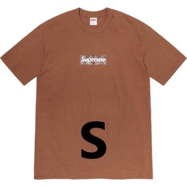 Supreme Bandana Box Logo Tee Brown STシャツ/カットソー(半袖/袖なし)