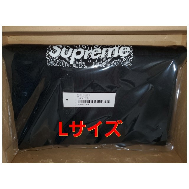 Lサイズ ブラック Supreme Bandana Box Logo Teeトップス