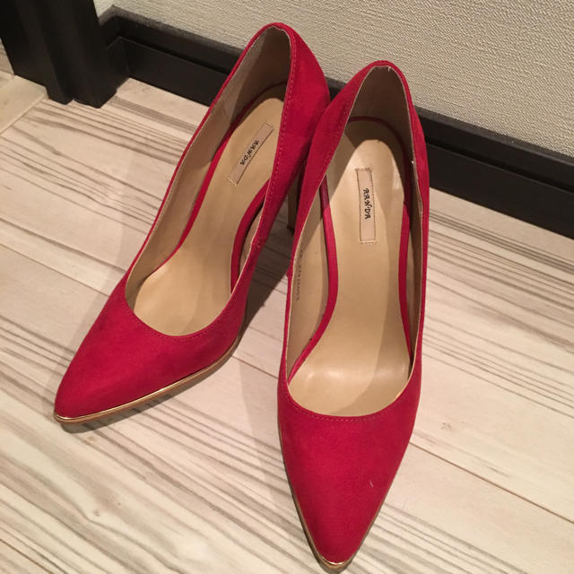 RANDA(ランダ)のRANDA♡赤スエードパンプス レディースの靴/シューズ(ハイヒール/パンプス)の商品写真