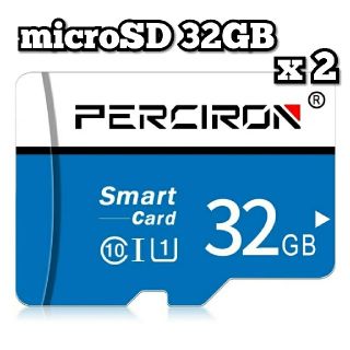 マイクロSDカード 32GB 2枚 microSD 実測88MB/s PEWBU(その他)