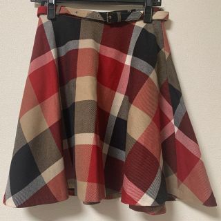 バーバリーブルーレーベル(BURBERRY BLUE LABEL)のブルーレーベルクレストブリッジ　スカート　チェック(ミニスカート)